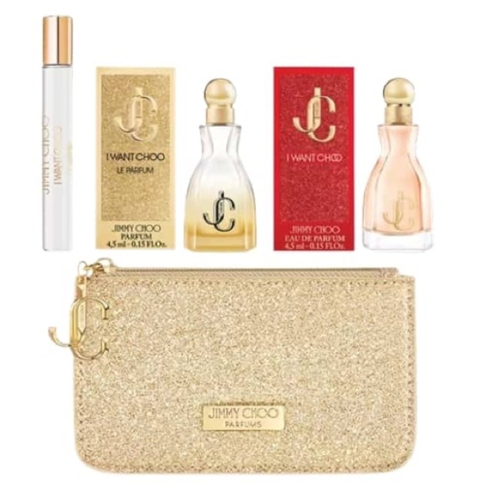 Jimmy Choo Perfume Set with Gold Coin Card Pouch